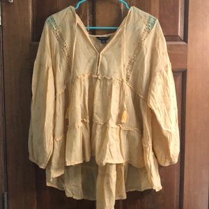 AE Yellow Flowy Top